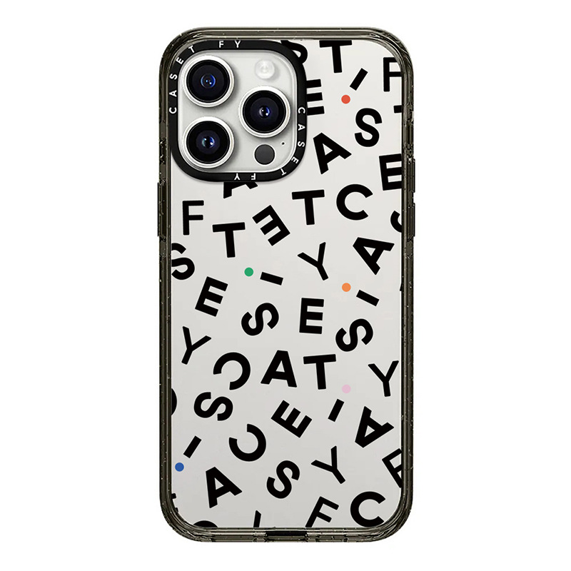 【官方正品】CASETiFY 升级版英文logo豹纹适用苹果iPhone15ProMax手机壳14pro硬套13/12