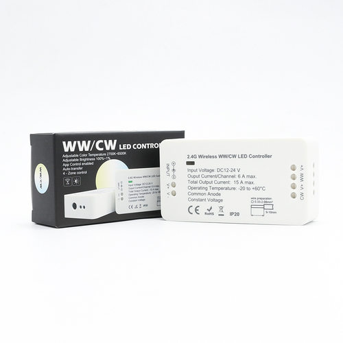 LED色温灯带控制器  WW/CW灯条连接器 2.4G无线智能调光