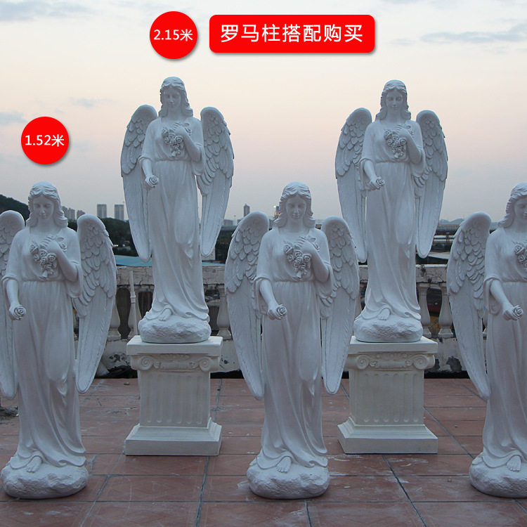 欧式散花天使雕塑艺术摆件