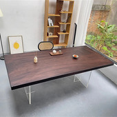 100 南美胡桃木大板 尺寸：215 全方 黑胡桃色