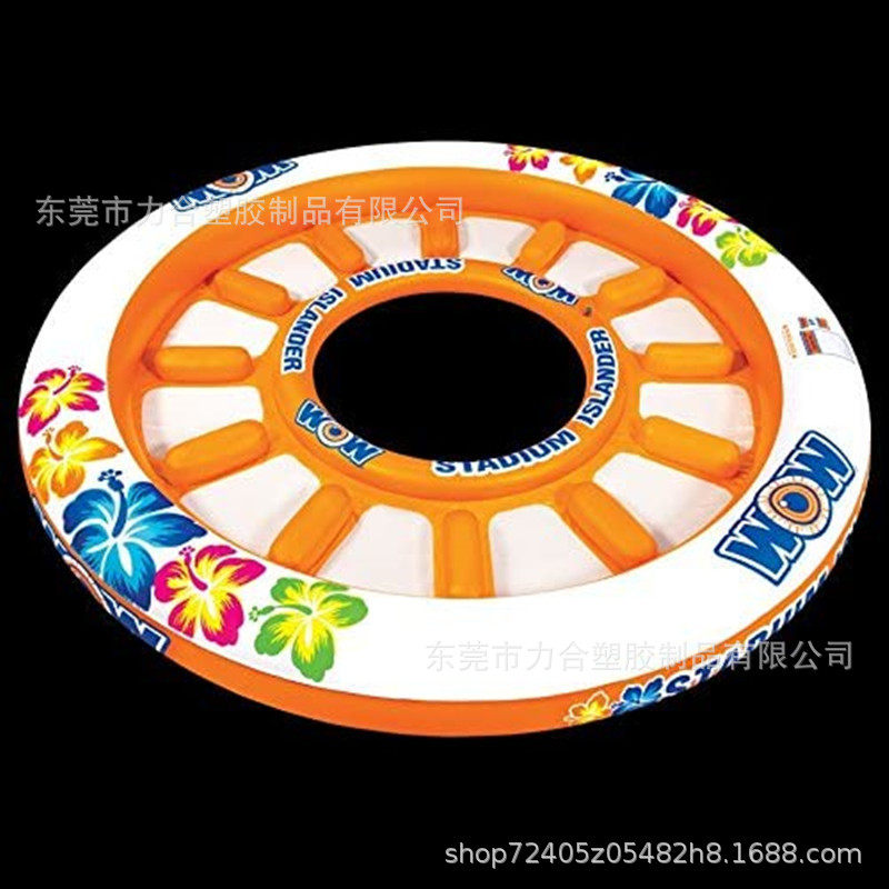 工厂现货蓝色3米5人位靠背拖拉沙发加厚0.75mmPVC内胆840D尼龙布