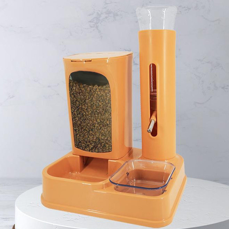 新款宠物组合式喂食喂水器不湿嘴猫咪饮水器猫小狗自动喂食器批发