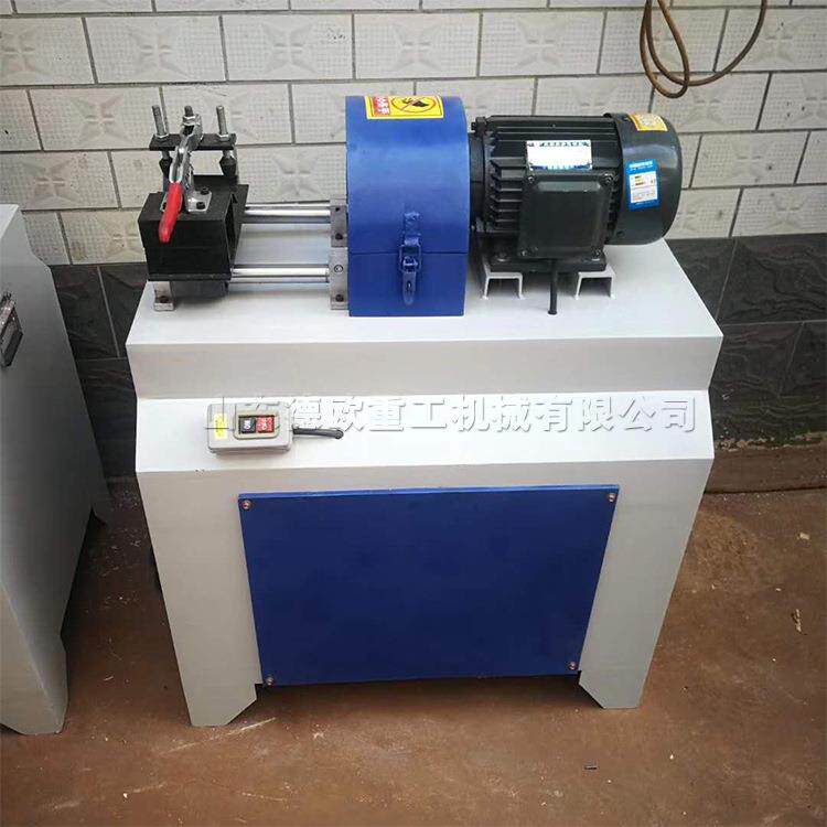 木工锹把杆倒圆机圆木棒端头削尖机电动液压拖把杆平尖机