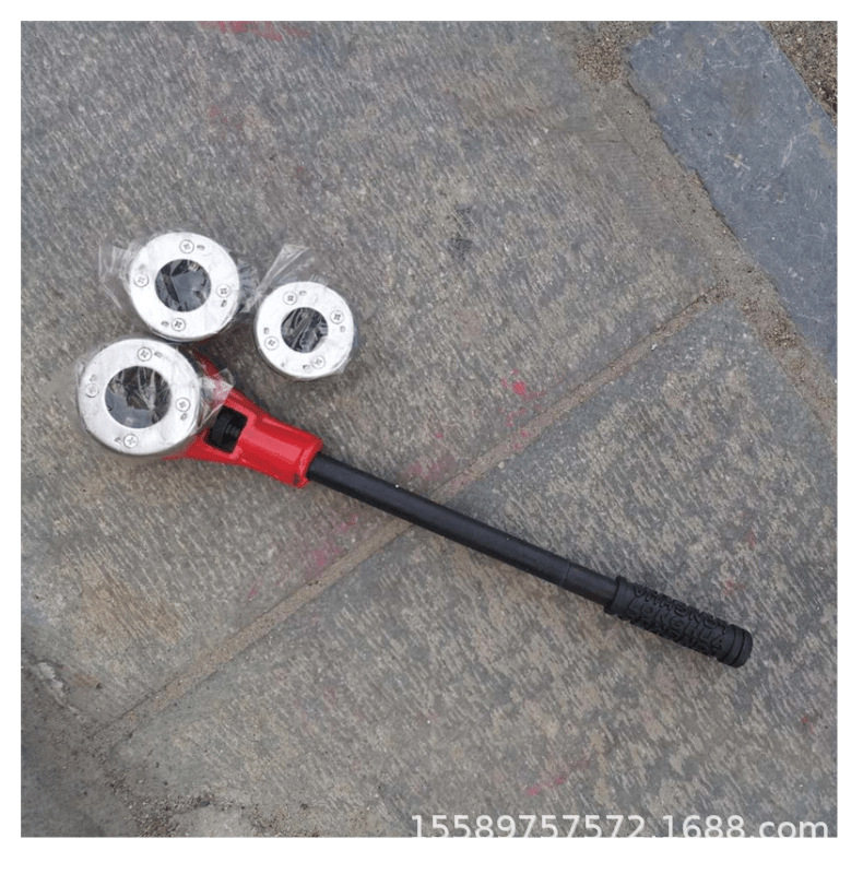 手动套丝机板牙管子绞板镀锌钢管铁管塑料管开牙机套丝管道工具