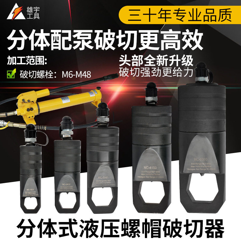 NC分体式斜口液压螺帽破切器生锈切割器手动螺母破拆器强力破切