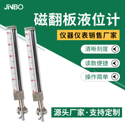 磁翻板液位计侧装顶装磁性浮子翻柱水箱防腐锅炉水位计带远传磁控