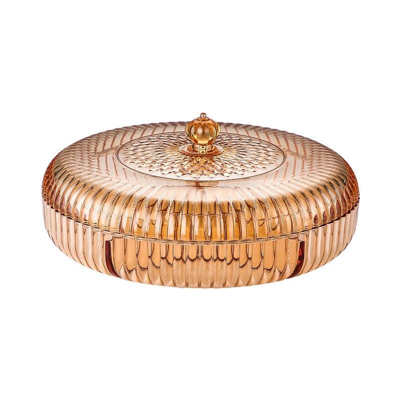 家用加厚分类轻奢水果盘方形塑料分格带盖收纳客厅零食乔威收纳盒,收纳整理,食物收纳盒,淘宝优惠券,粉丝福利购,淘宝优惠卷