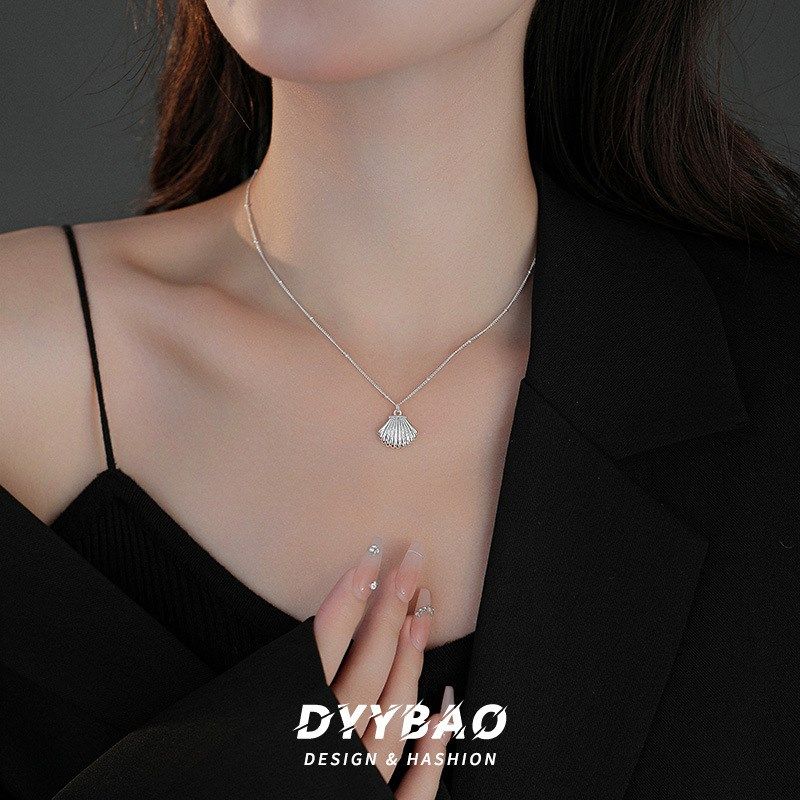 s925纯银一贝子项链女扇贝吊坠日韩轻奢小众设计高级感贝壳锁骨链,饰品/流行首饰/时尚饰品新,项链,淘宝优惠券,粉丝福利购,淘宝优惠卷