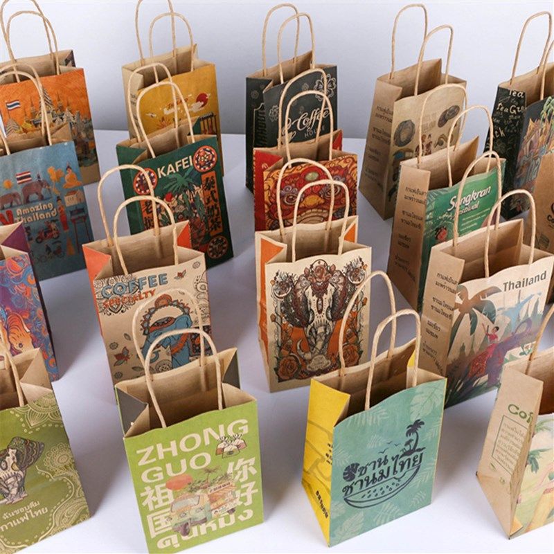 现货泰式奶茶老挝冰咖啡加厚纸袋手提打包袋内袋外袋皮筋吸管整套,包装,其它包装袋,淘宝优惠券,粉丝福利购,淘宝优惠卷