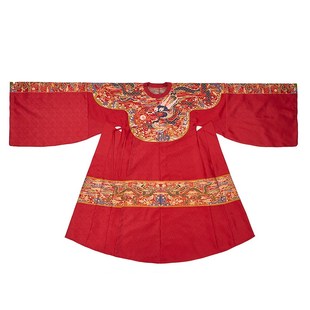 惜物国风明制汉服万历斜摆圆领袍四合云纹纱过肩龙云纹妆花蟒袍