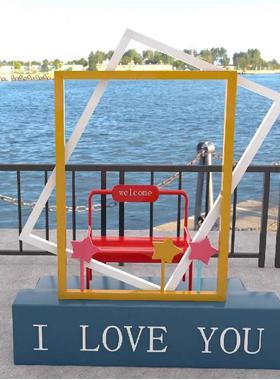 商业美创陈MYQ照意网红打卡指示牌美陈网红打卡拍道具