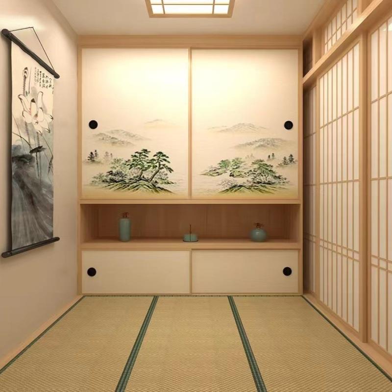 日式榻OYK榻米柜床衣一体塌塌童米整体小户型儿房小卧室全屋木实