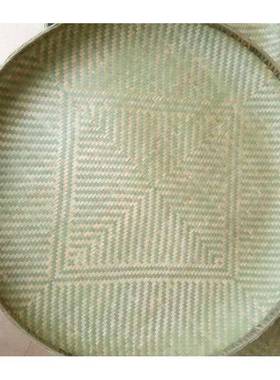 竹无孔簸箕传统全竹子纯编NVZ手工品用晾晒加深加固装饰竹制圆家