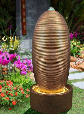 OAY庭欧式喷泉流摆件客厅水招财落办地院水景家居饰品公室加湿流