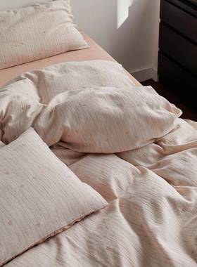 全棉织三层提色棉花四件套纯亲肤床IPJ单套学生宿被舍床上三件套