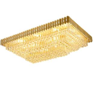 华欧式 2奢02新款 长方形水晶灯吊0灯LED吸顶灯81621长方形客厅灯具