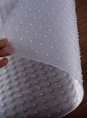 环保明透PC垫高地EIF弹性易展平V地毯椅子垫带钉方形保护地垫亚马