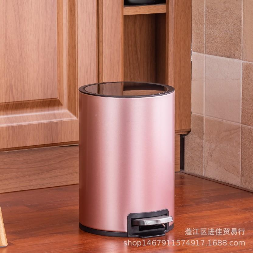 厂家用不锈钢简静音脚踏BQC垃圾桶大号家欧式客厅厨房卫约生间