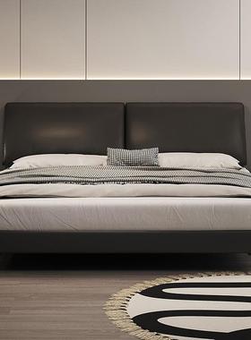 CX耳床朵现代简约床奶油床双人床主卧室GUA布床艺软包风婚床