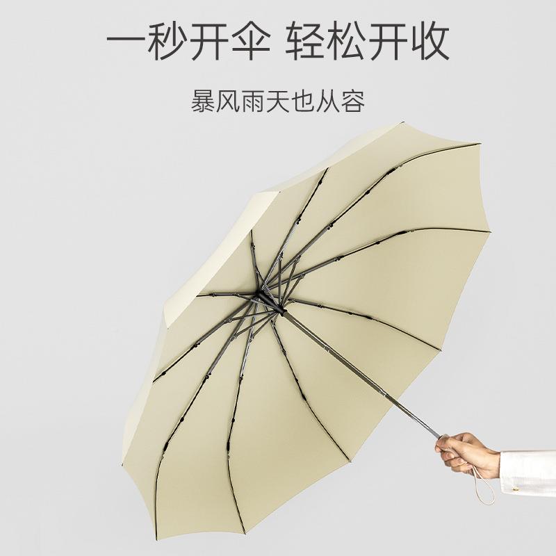 ZUOU全自动超人大加大号折叠双雨伞结实男女防专YWS用D多人晴伞