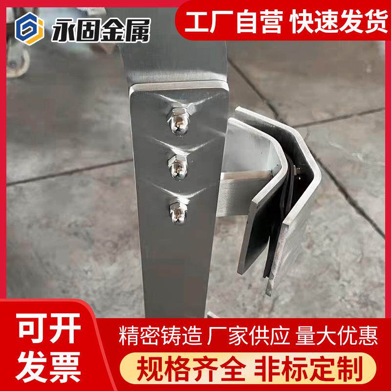 IWB043不锈钢立柱商场扶手玻璃栏杆立车站程工立柱可定不锈钢楼梯