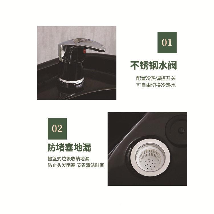 躺BX-717式洗头床泰式发椅发廊床专理用坐式冲水洗头带扶半手洗头