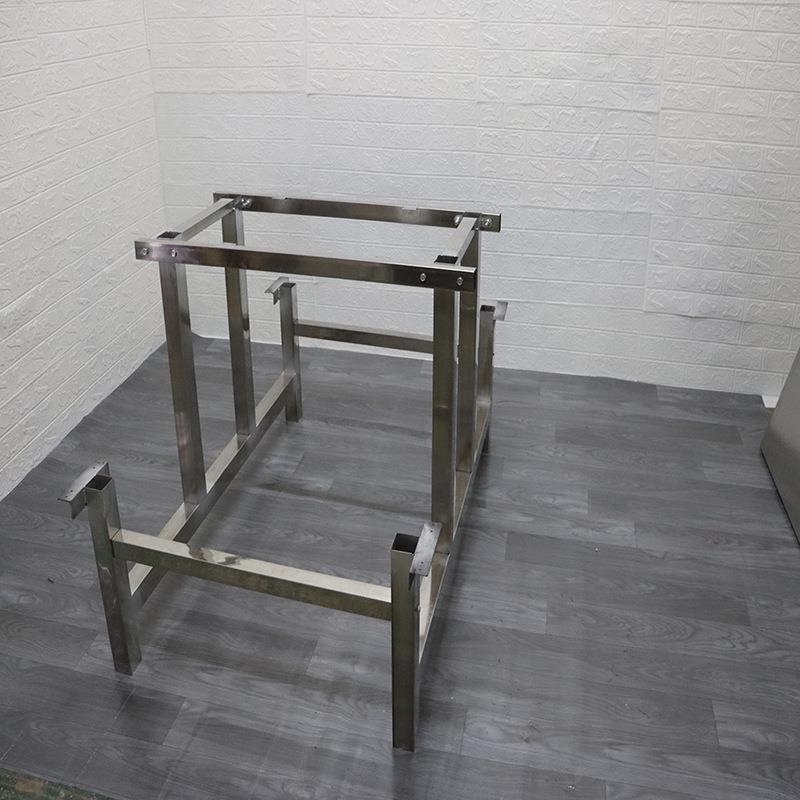 位食堂不锈位钢连体桌员工厅学校餐四人位六人TQT八人不锈钢餐桌