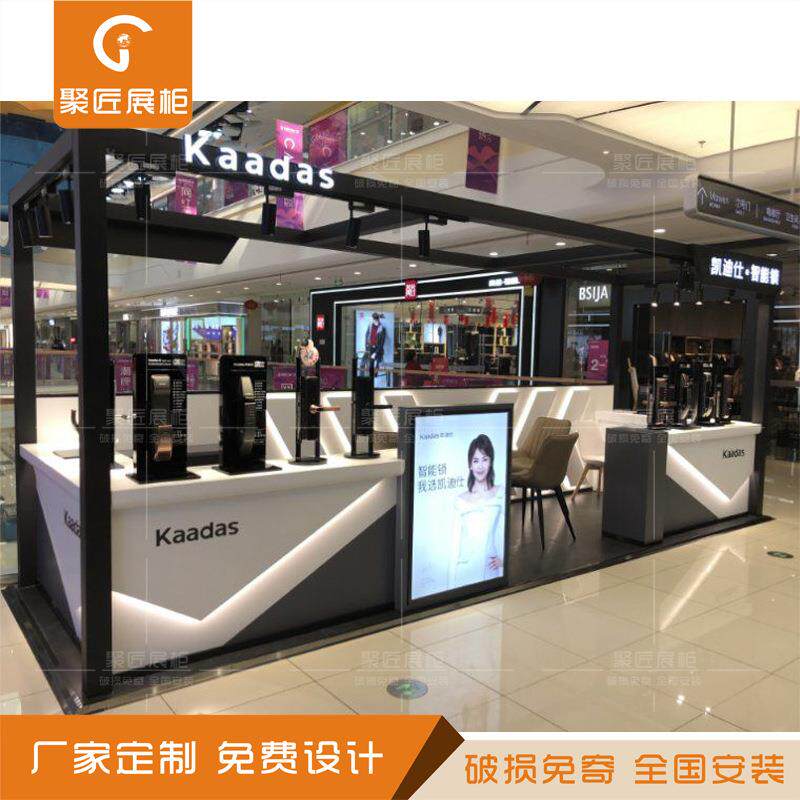 智能02锁展示锁具展架样品锁陈列圆柜台旋转指形柜中岛柜纹锁外框