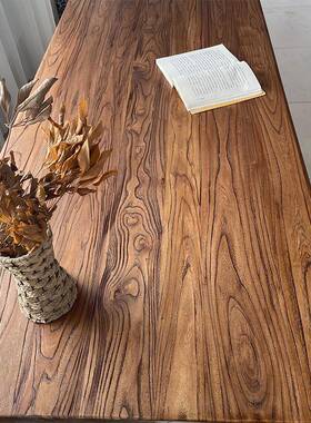 W7吧老榆木桌实木复古桌茶台家茶用长条餐桌民俗CNK子简约台饭店