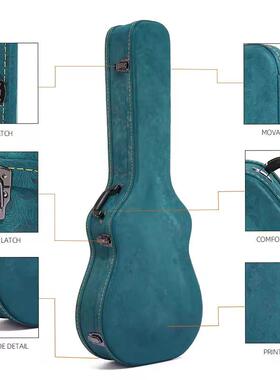 吉他琴盒39寸电他琴箱防吉53675防震皮摔革箱可航空托运吉他盒