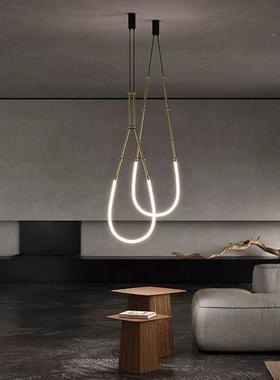 大利楼别墅客厅吊灯挑空设现计师软装灯具复式代简79172约意餐厅l