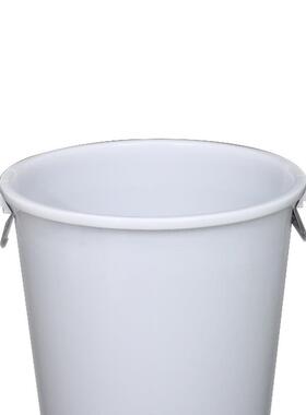 加厚280L塑料铁柄圆桶大号XYS水工桶带盖蓝白色垃大量容化桶塑胶