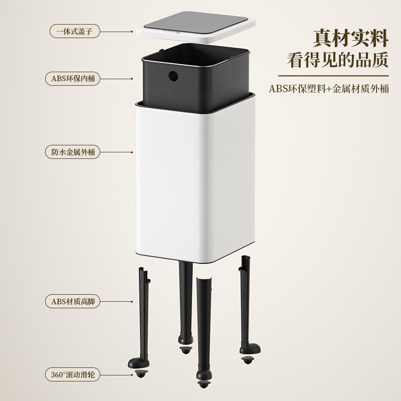 厨房免弯腰垃圾桶可移动高脚按压式大容量客厅卫生间卧室个性创意