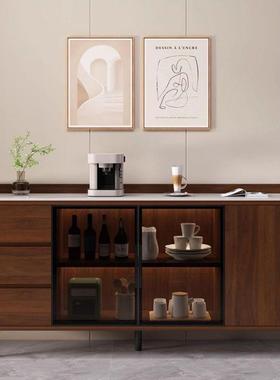 多功能餐边柜靠墙储款物SIK玻璃门家柜大理石酒柜客厅玄关柜厨房