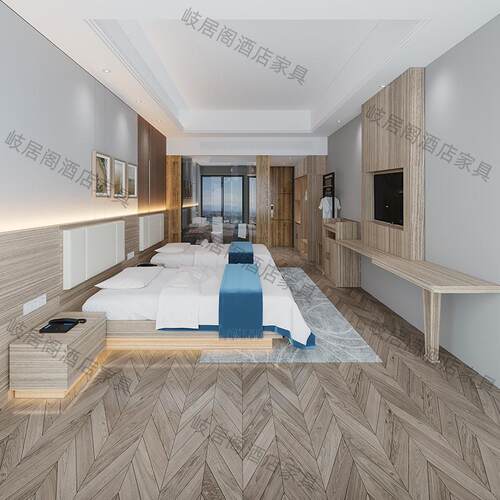 全快捷酒店标JD025间家具套套公宾馆民宿床箱床头柜床屏工厂直房
