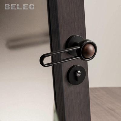 胡桃木门锁卧室室内磁吸静音房门锁家用F12-6040古体通用分复锁木