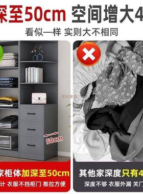 衣柜家用卧室门小推户型大衣橱简约现代出收租屋拉纳LEY柜主卧储