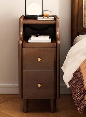 Tal全实柜木床头卧室XNH现代简约床柜头置架物超窄夹缝小型卧室储