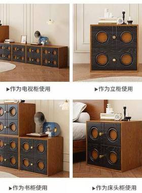 中OGU古风收柜纳储物斗柜自由组合床头柜柜电视餐柜边书卡尔拉卡