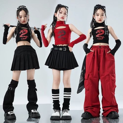 速发孩爵走舞服装街舞哈潮服士秀套装少儿潮酷嘻孩少儿爵士演出服