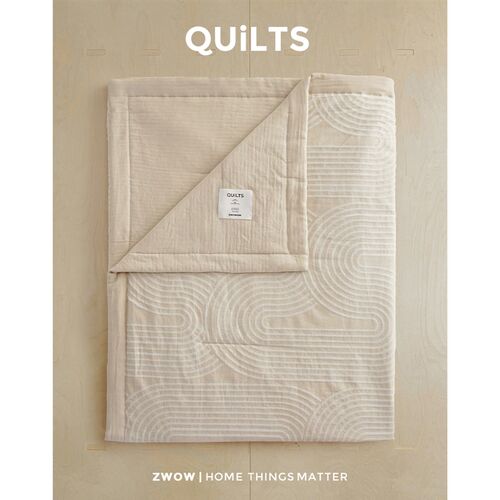 造卧zwow设计师款夏季纯全棉夏被薄款空调被可Q机洗夏凉被白色薄