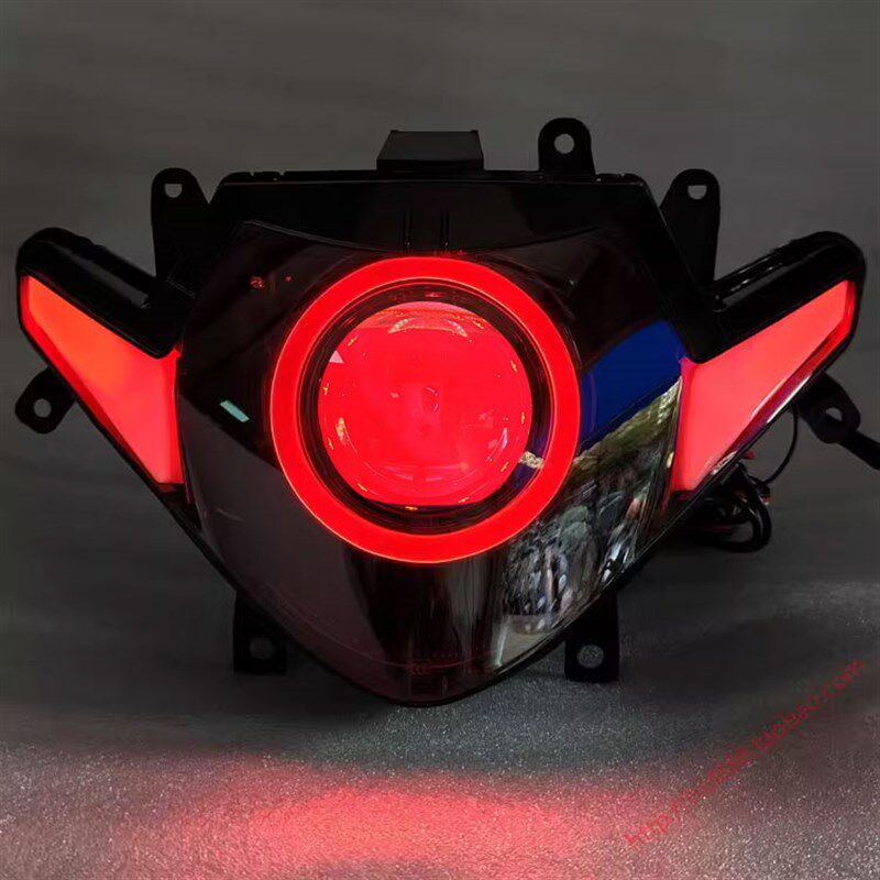 适用铃木GSX250R改装升级v天使眼大灯总成配件摩托车灯LED双光透