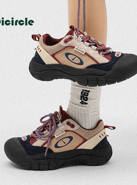Oicircle【安可拉红】大地系列沙丘雅丹风防滑山系户外登山鞋女鞋