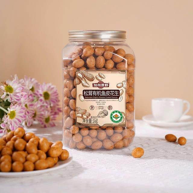 Sam山姆会员超市代购加州原野松茸有机鱼皮花生坚果制品下酒菜1kg