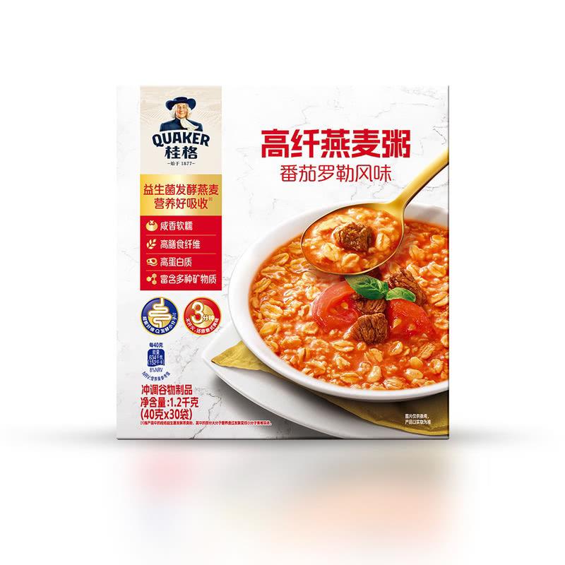 山姆会员店代购桂格高纤燕麦粥番茄罗勒风味早餐1200g