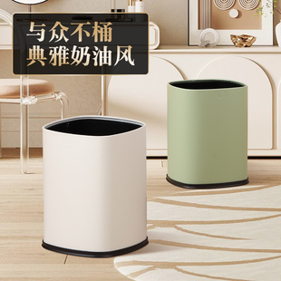 家用垃圾桶客厅轻奢大容量厨房现代P简约无盖不锈钢化妆 2023新款