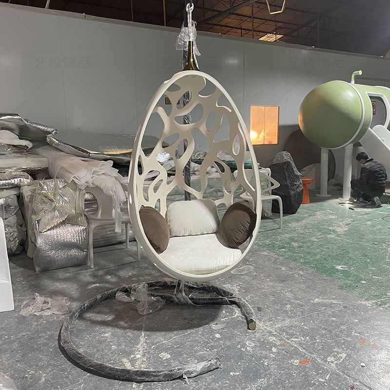 北欧轻奢玻璃钢镂空吊篮椅室内阳台休闲懒人秋千摇篮椅,家居饰品,落地摆件,淘宝优惠券,粉丝福利购,淘宝优惠卷
