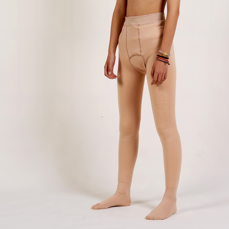 男士秋冬季光腿神k器丝袜加厚加绒保暖连裤袜加大紧身开口打底裤