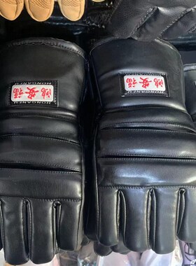 冬季保暖皮手套男加绒滑雪防水户外骑行电动车摩托车大棉手套防风
