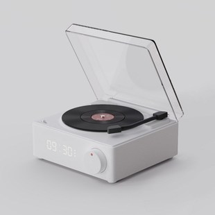 X11闹钟音箱多功能原子黑胶蓝牙音箱手机电脑桌面小音响 2024b新款